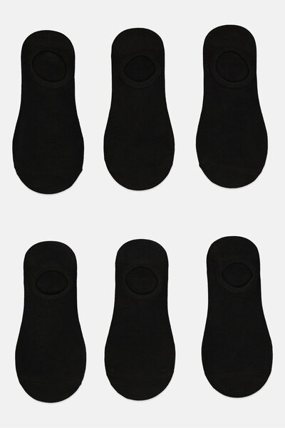 Dockers Men 6 Pairs Brand Logo Ankle Socks, Black