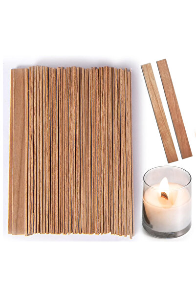 adin tasarım Mum Eritme Kabı 1000 Ml + Parafin Karıştırma Kaşığı ve Ahşap Mum Fitili 10 Adet Mum Yapım Seti