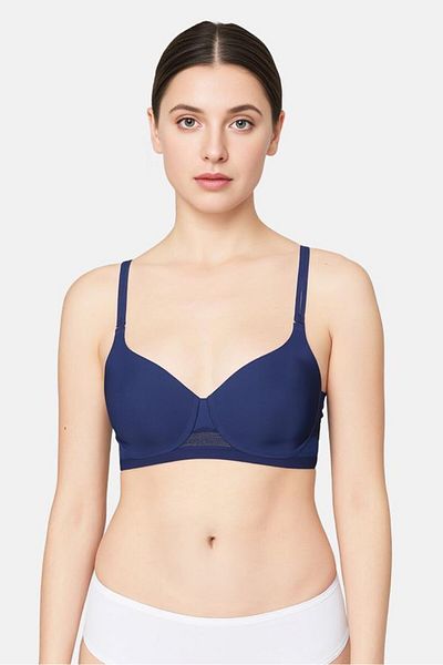 Triumph Women Plain Padded Bra, Navy