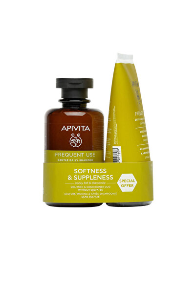 Apivita Tägliches Shampoo + Spülung Mit Kamille Und Honig, 2er-pack 2 pz