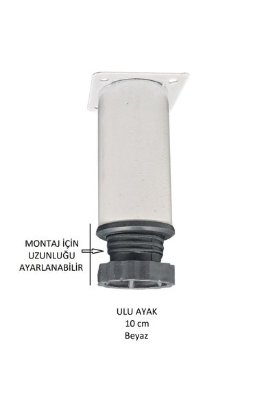 Adilon ULU AYAK 10cm, alb, inclusiv șuruburi