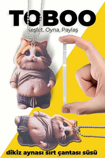 shop 2D (2 διαστάσεων) Ρεαλιστική γάτα με φιγούρα αυτοκινήτου (αυτοκινήτου) Καθρέφτης και λουράκι τσάντας, μπρελόκ Στολίδι