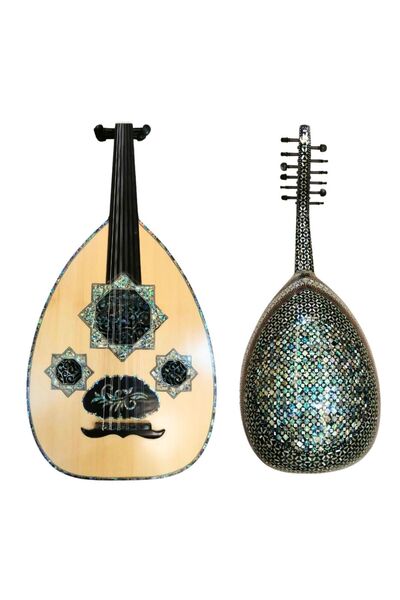 KARAZ MUSIC Super Lux Oud, Global Shell, Spruce Face, Shell Back, Mirrored Fungi, Ebony Fingerboard