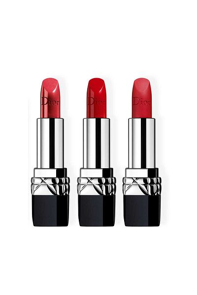 Dior مجموعة أحمر شفاه "روج ديور" من ديور، وهي أيقونية من أحمر الشفاه كل درجه تختلف عن الثانيه