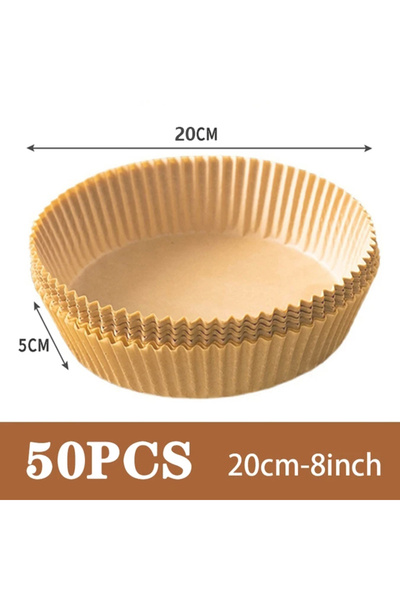 Choice1 50pcs 20cm round Air Fryer Paper Airfryer Disposable Containers Airfryer Baking Paper Non-Stick Disp