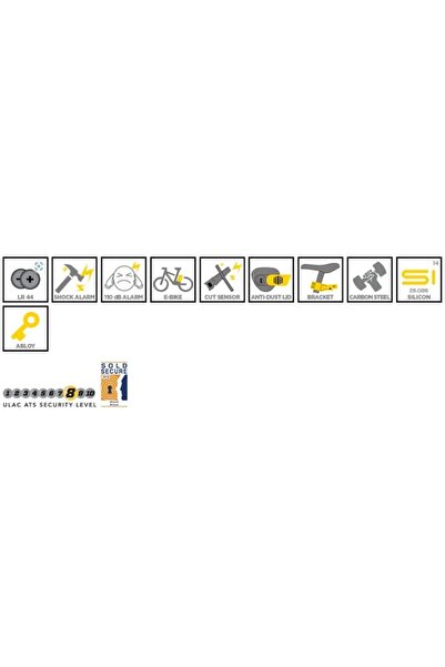 ULAC Bangdogge Bike Lock with Alarm, Ultra-Resistant Steel, Black