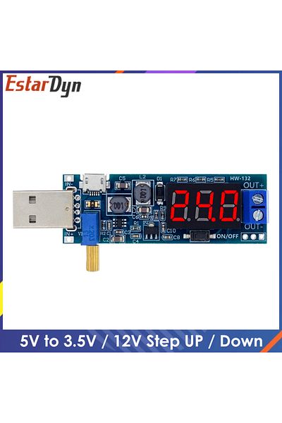 Choice Boost Buck Converter USB Step UP / Down Power Supply Module DC-DC 5V to 3.3V / 12V Adjustable Out...