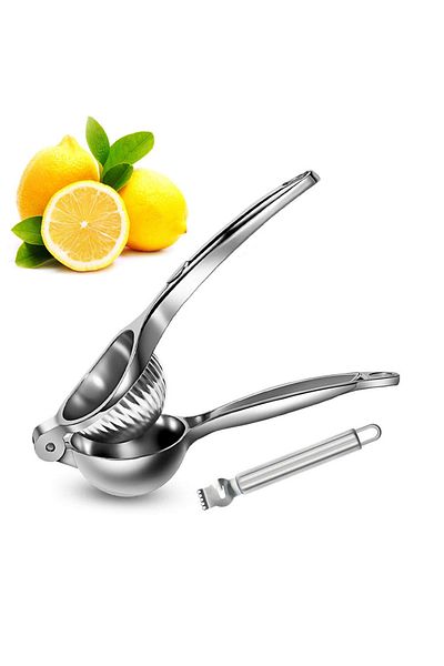 Choice B LMETJMA Premium Lemon Squeezer Zinc Alloy Manual Press Juicer Lime Squeezer for Lemon Citrus Oran.