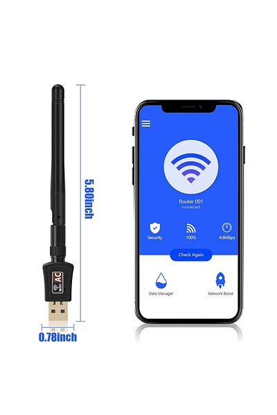 Ninth World AC 600M Faster Wireless WIFI USB Adapter Dual Band Wireless USB Dongle Antenna Network Adapter F...