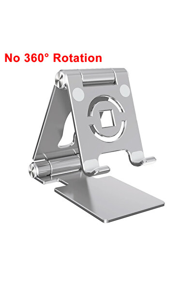 choice2 حامل لوحي فضي بتصميم 1 يدور 360 درجة مناسب لجهاز iPad، حامل لوحي قابل للطي وقابل للتعديل، مصنوع من الألومنيوم