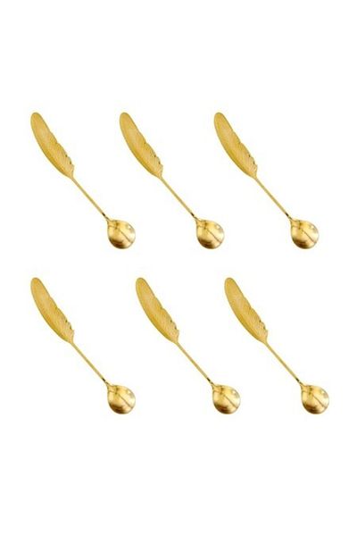OEM Set 6 Lingurite pentru Cafea, Ceai, Desert, Inox, Pana