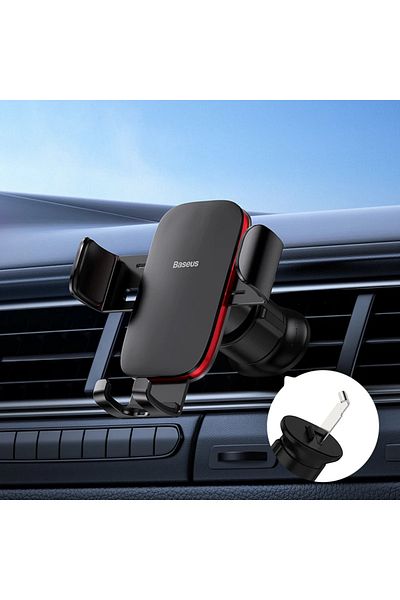 Baseus Air Vent Black Car Phone Holder Mobile Metal Gravity Phone Holder for Car Air Vent / CD Slot