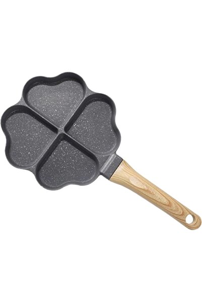 OEM Tigaie în formă de trifoi cu 4 foi, oțel, neagră