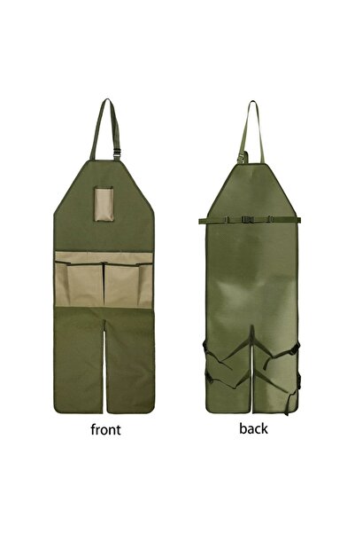Choice مئزر بستنة باللون الأخضر الكاكي، مئزر أداة عمل مصنوع من قماش مقاوم للت...
