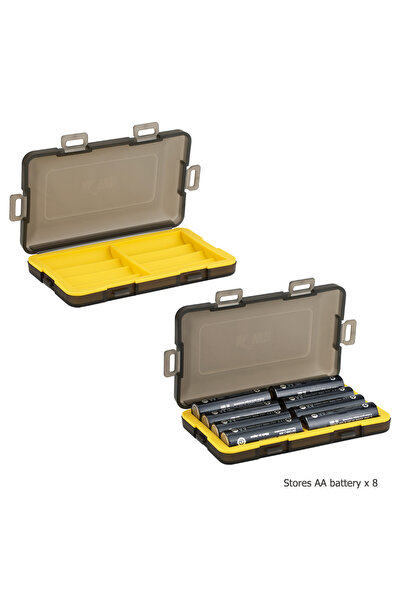 Choice1 KBC-8AA YELLOW 8 Slots AA/14500 Battery Box Holder Waterproof Battery...
