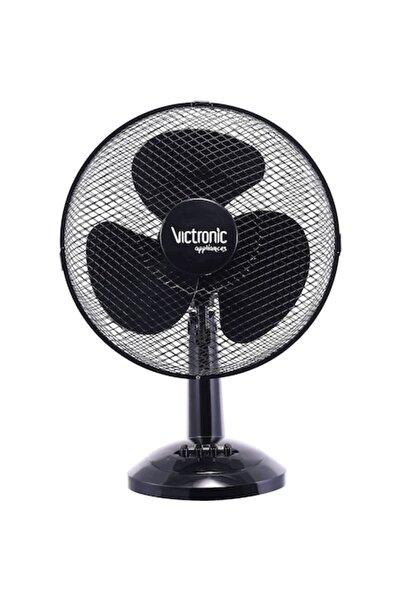 VICTRONIC Ventilator de birou, 30 cm, 3 niveluri de viteză, 35W, TBF12/Negru