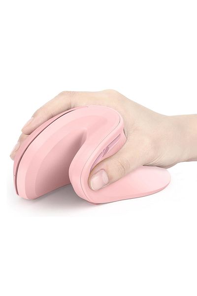 Choice Light Pink Seenda Bluetooth Wireless Mouse Dual Mode Vertical Ergonomic Mouse for PC Laptop Mac Wind