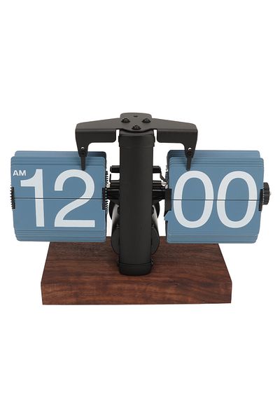 Choice blue Digital Flip Down Clock Retro Automatic Turning Battery Operated Mechanical Clock for Home Room