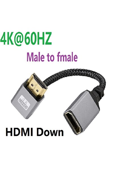 Choice 0.2m Down HDMI 4K UHD V2.0 Cable Nylon Braid HD HDMI Male Straight/Lef...