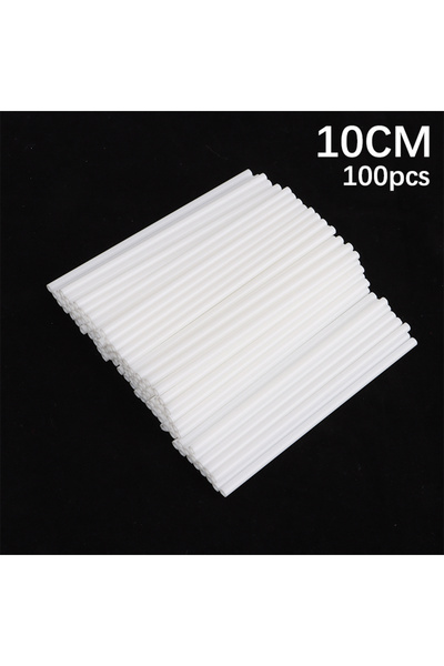 Choice1 10cm 100Pcs 8/10/12/15cm White PP Solid Core Lollipop Sticks for Chocolate Candy Sticks Cake Pop Sti