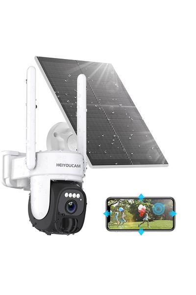 Choice USB Solar Camera Security Cameras Wireless Outdoor, 2K Solar Security Camera Outdoor 360°PTZ, PIR Mo