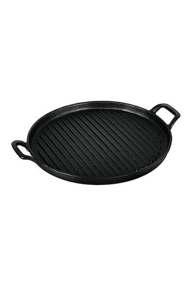 OEM Grill Pan, BerlingerHaus, Cast Iron, 30 x 2.15 cm, Suitable for Oven and Induction Stove, Black