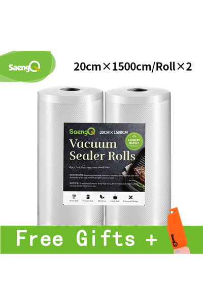 Choice أكياس تغليف الطعام بالتفريغ من الهواء من saengQ، مقاس 20-1500 سم - قطع...