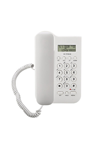 Choice هاتف مكتبي سلكي جداري للفندق باللون الأبيض