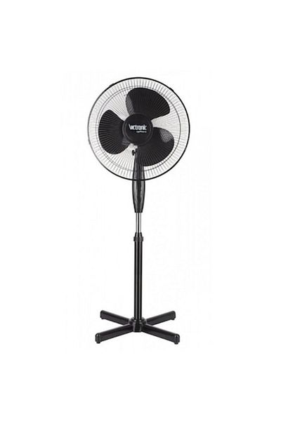 VICTRONIC Ventilator cu picior, 3 trepte, 40 W, 40 cm, negru