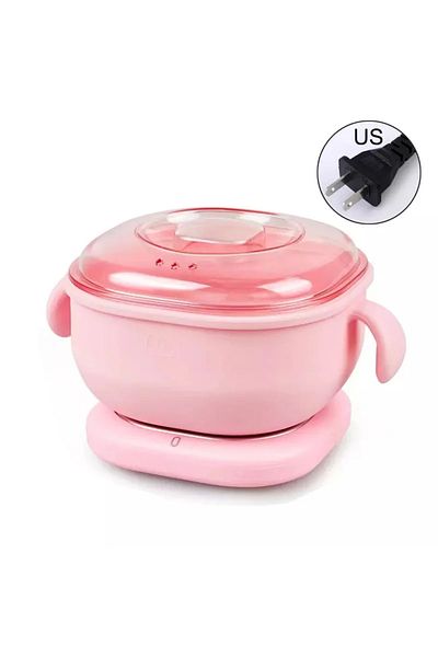 choice2 pink US Foldable Wax Heater Hair Removal Wax Machine Portable Silicone Wax Warmer 400ML SPA Body Epi