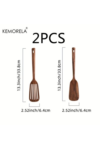 Choice 2 قطعة 2 قطعة ملعقة خشبية يابانية أدوات طهي غير لاصقة مقاومة لدرجات ال...