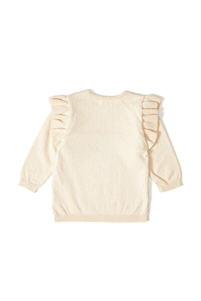 Patique Kids Beige Baby Girl Organic Cotton Heart Patterned Knitwear Double Set