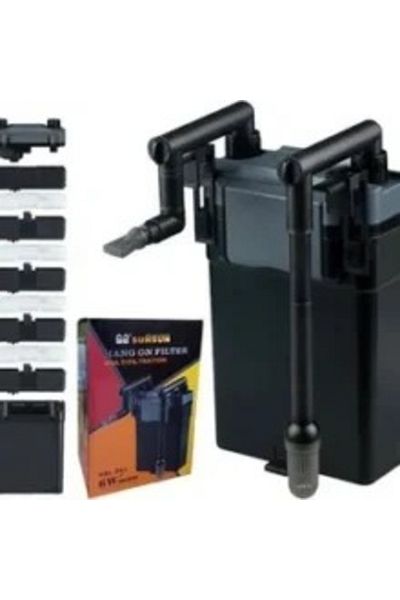 SunSun HBL-802 Hang-On external filter – 500L/h, ultra-quiet, with skimmer for aquariums max 100L