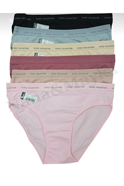 Unique Underwear Tutku Kadın Külot 6 adet Kalın Bel Lastikli Kayma Yapmaz