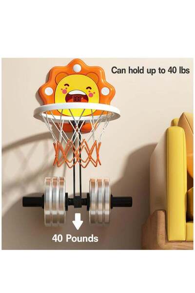 Yelajoy Toddler Basketball Hoop Indoor Toy for Age 1+, Portable Adjustable He...