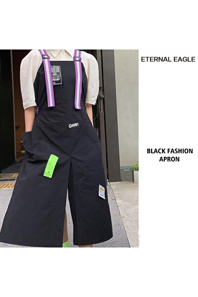 Choice مقاس واحد أسود مع أرجواني، مآزر عصرية جديدة مقاومة للماء والزيت، حقيبتان، مريلة، مقهى، تصفيف الشعر