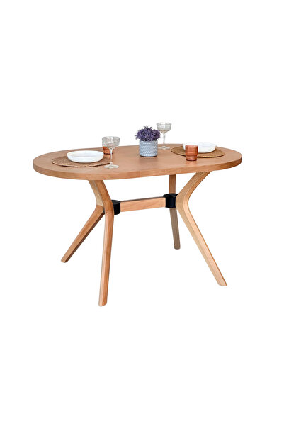 Woodenbend Arlen Natural Ahşap Yemek Masası 80x130 cm – İskandinav Tarzı Mode...