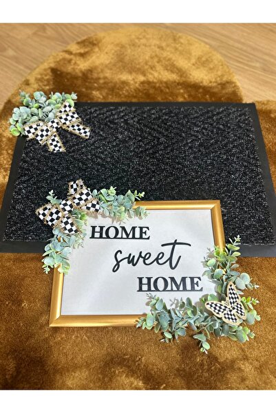 Marrone مجموعة ممسحة زينة باب المنزل الجميل مكونة من قطعتين