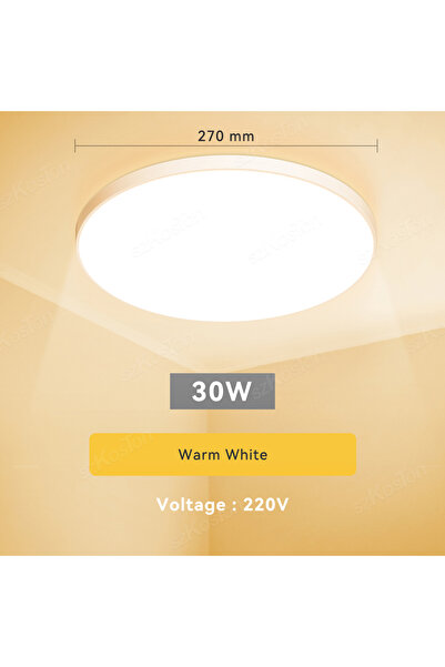 Choice مصباح سقف LED أبيض دافئ 27 سم بثلاثة ألوان، لوحة إضاءة سقف حديثة، ديكور غرفة، إضاءة داخلية 220 فولت