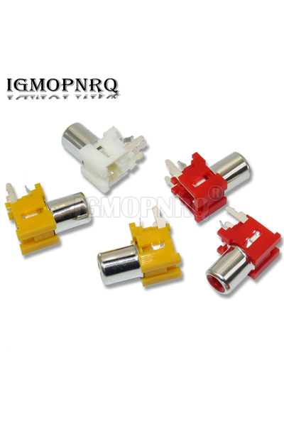 Choice1 أبيض 10 قطع موصل RCA أحادي الاتجاه/فتحة واحدة مقبس صوت أنثى مقبس إدخال صوت AV أحمر أبيض أصفر لوتو