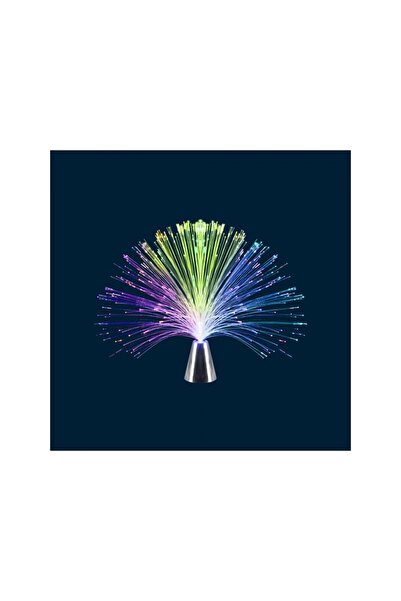 Home Lampă LED cu fibră optică, lumină de noapte multicoloră, alimentată cu b...