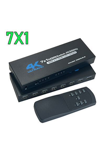 Choice مفتاح HDMI 2.0 آخر 7X1، مفتاح HDMI 2.0 بدقة 4K وتردد 60 هرتز، 7 في 1، ...