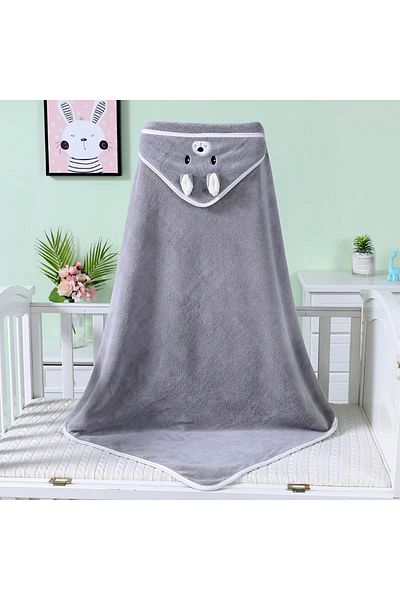 Choice gray B Baby Hooded Bath Towels Cartoon Animal Newborn Soft Towel Blanket Toddler Bathrobe Warm Sleep