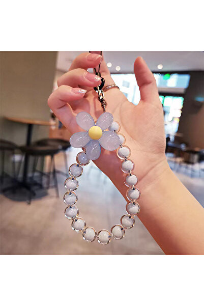Choice SJL025 Ins Macaron Flower Beaded Mobile Phone Straps Pendant Keychain ...