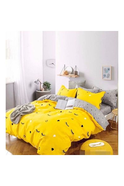 OEM Elegant Double Bed Linen Set - 6 Pieces, Cotton Finet