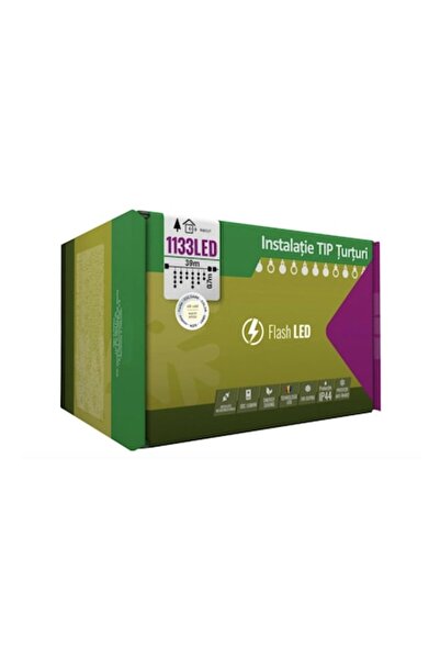 Casa Grande Instalație de iluminat de Crăciun, 39 m, 1133 LED-uri, franjuri, ...