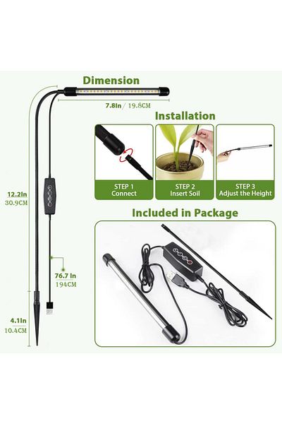Choice USB-48LED USB plant growth lamp LED full-spectrum plant lamp 5V solar white plant sowing greenhouse