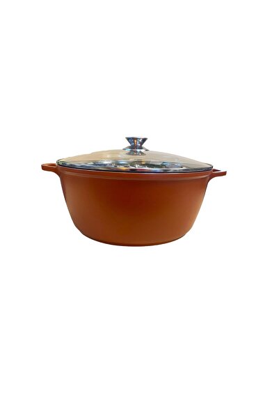 OEM Aluminum Pot 18L with Ceramic Coating and Glass Lid, 40 cm