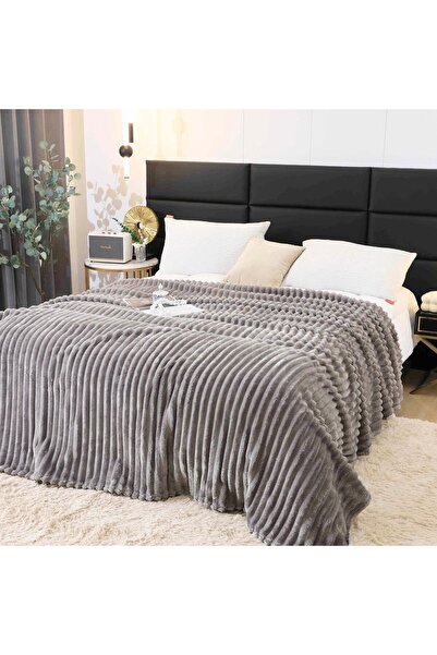 OEM Cocolino fluffy blanket, 200x230 cm, light gray, PCB541