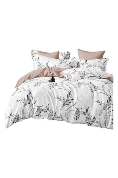 OEM Elegant Double Bed Linen 6-Piece Set, Cotton Finet, Fitted Sheet 180x200cm, 4 Pillowcases, Duvet Cov